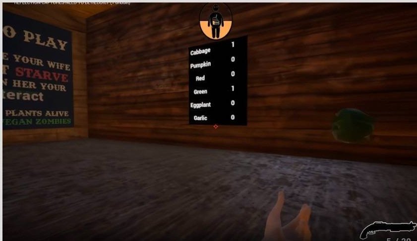 Devlog 1/16/23 — live vegetable count 3D widget and zombie health bars